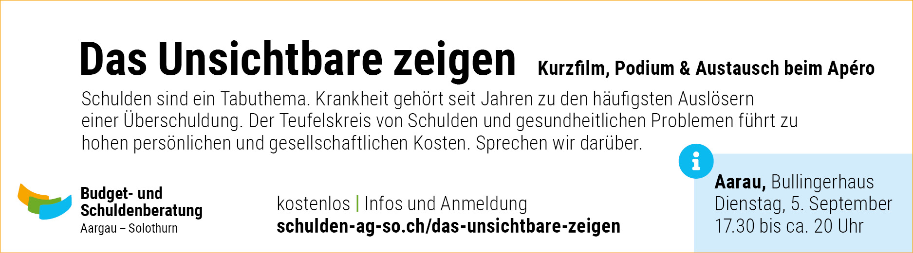 Aktionstage Psychische Gesundheit im Kanton Aargau: Das Unsichtbare zeigen (5. September 2023)